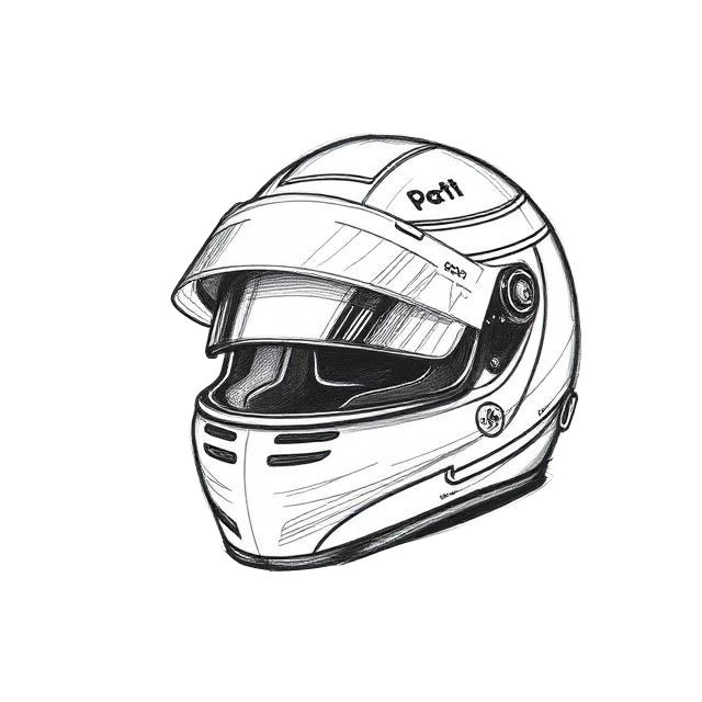 Racing helmet sketch